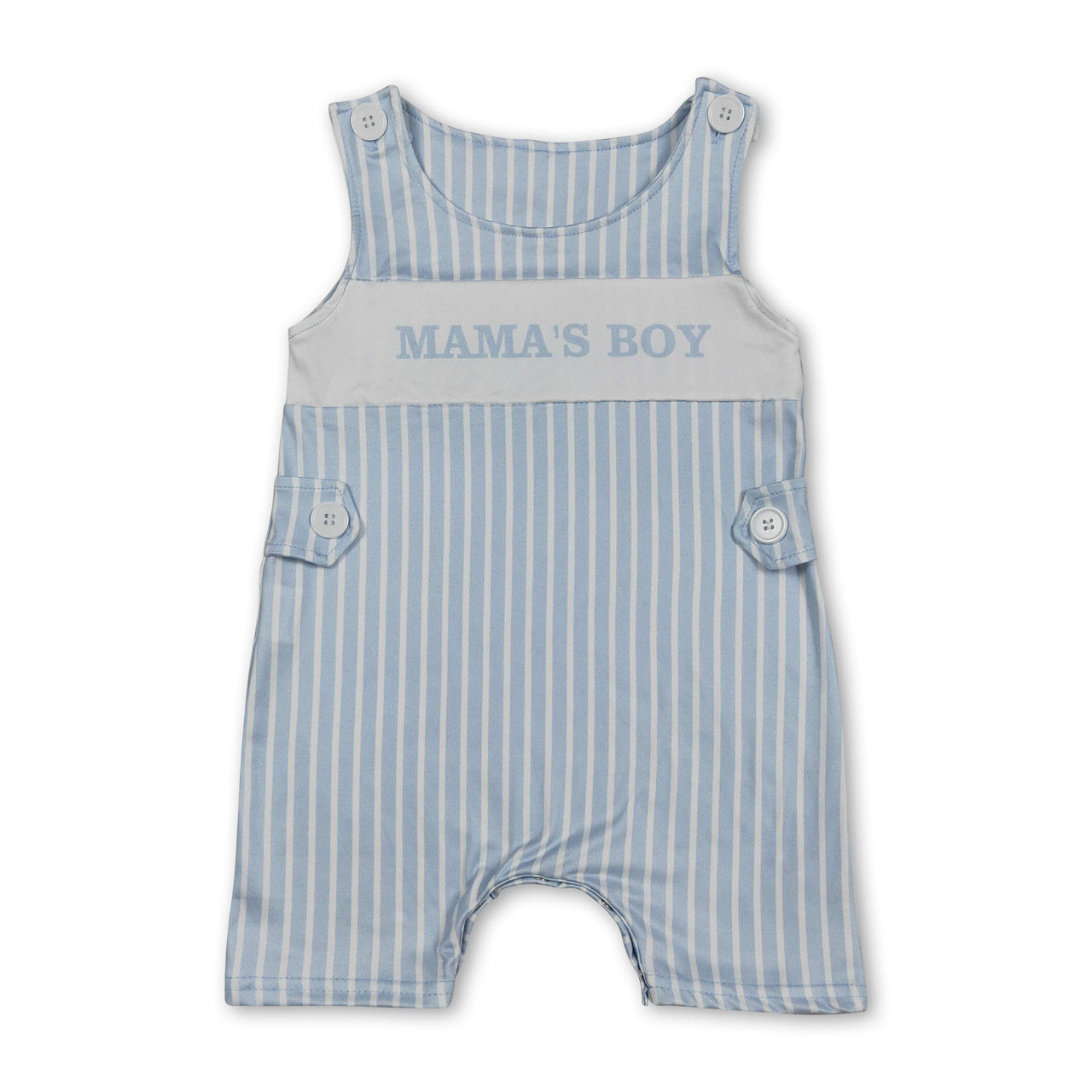 Sleeveless stripe mama's boy baby summer romper