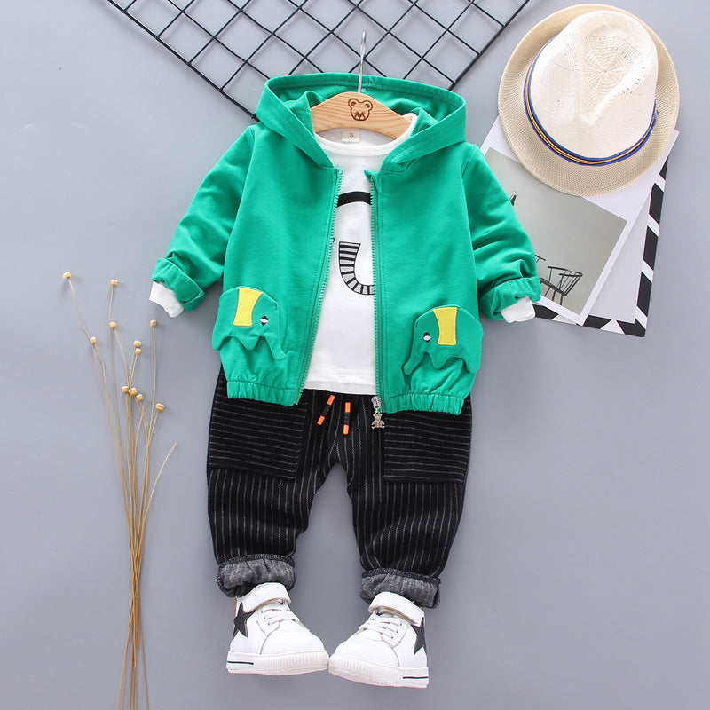 Boys' Cartoon Long Sleeve 3-Piece Outfit Set | 0-4 Years