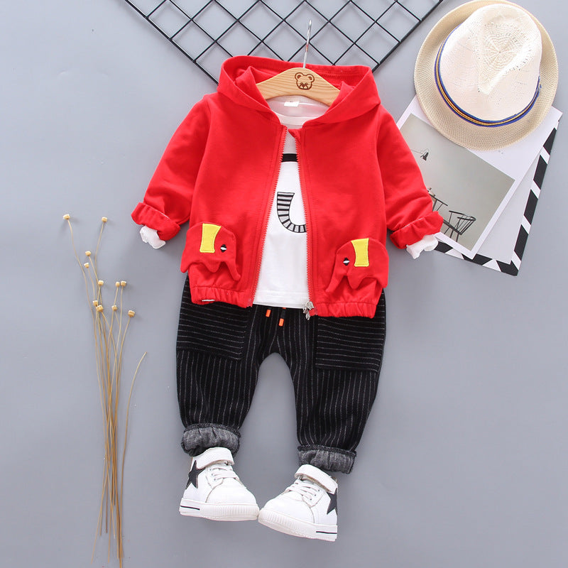 Boys' Cartoon Long Sleeve 3-Piece Outfit Set | 0-4 Years