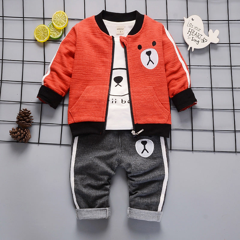 Kids' Cartoon Long Sleeve 3-Piece Outfit Set | 0-4 Years