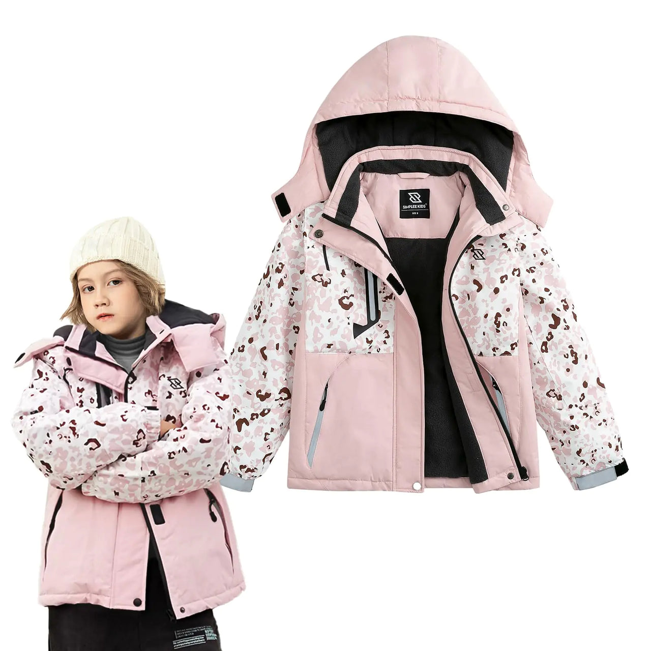 Simplee kids Girls Waterproof Ski Snow